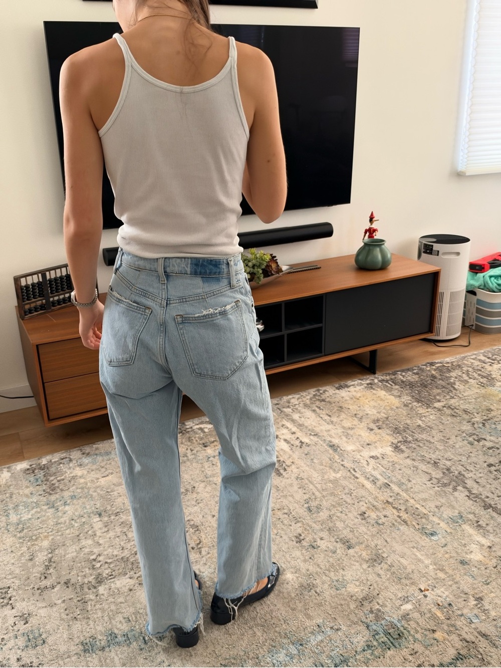 Abercrombie & Fitch Light Blue Straight-Leg Jeans